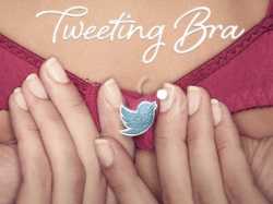 Reggiseno che lancia tweet